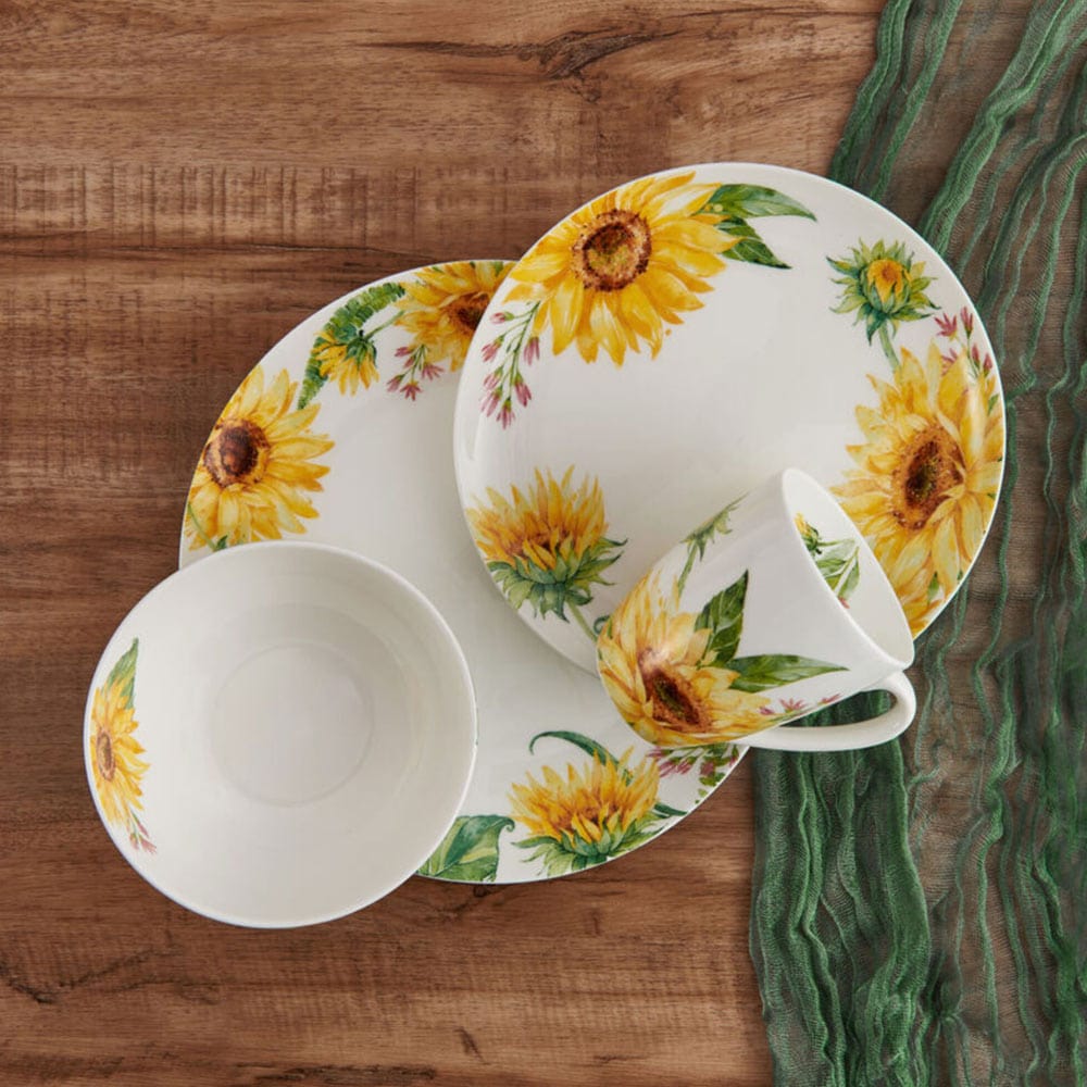 Sunflower 24 Piece Dinnerware Set, Service for 6