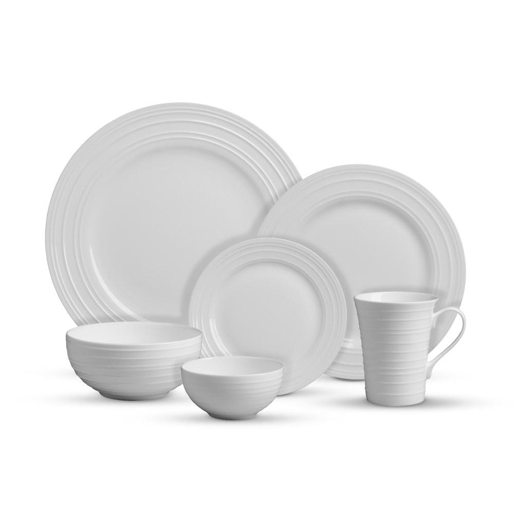 Swirl Bone 36 Piece Dinnerware Set