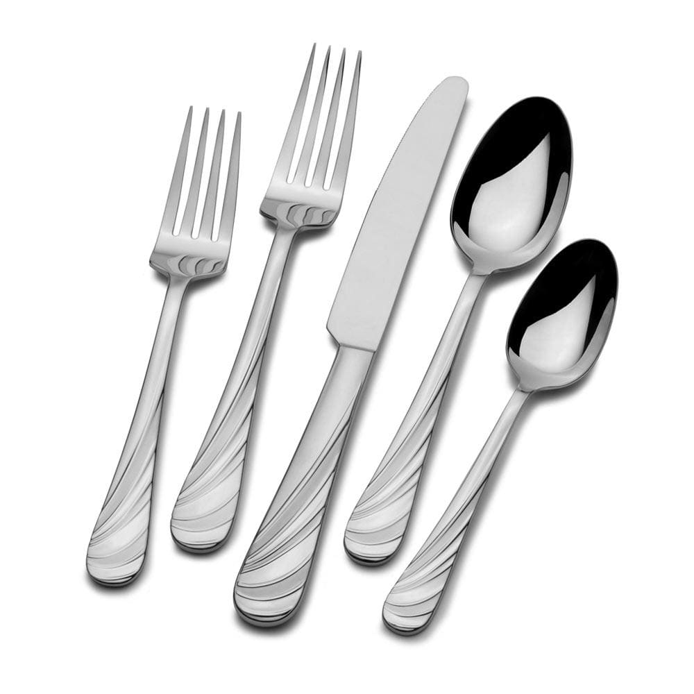 Swirl Frost 5 Piece Flatware Place Setting