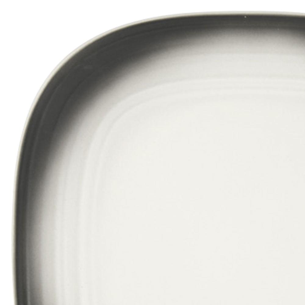Swirl Ombre Graphite Square 16 Piece Dinnerware Set, Service for 4