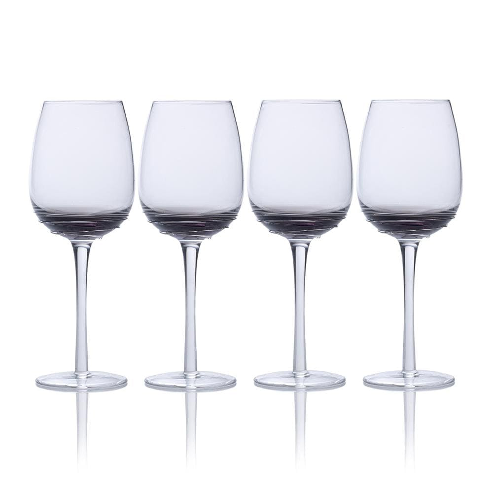 Swirl Smoke Set of 4 Goblets