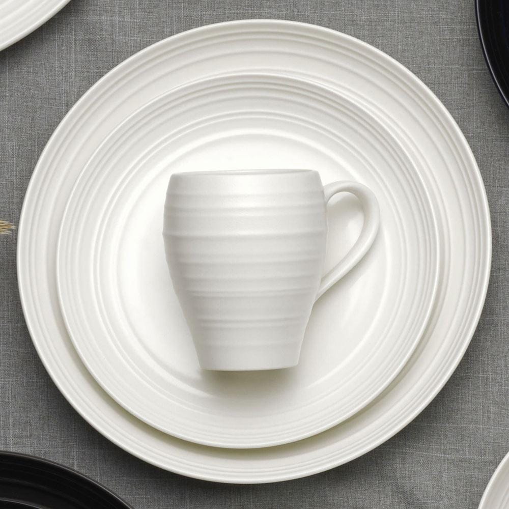 Swirl White Dinner Plate