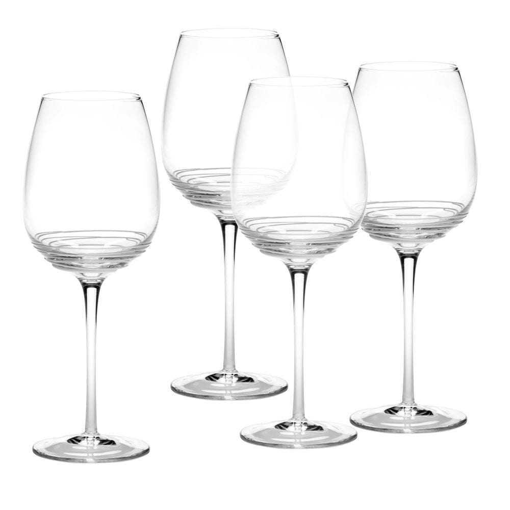 Swirl White Set of 4 Goblets