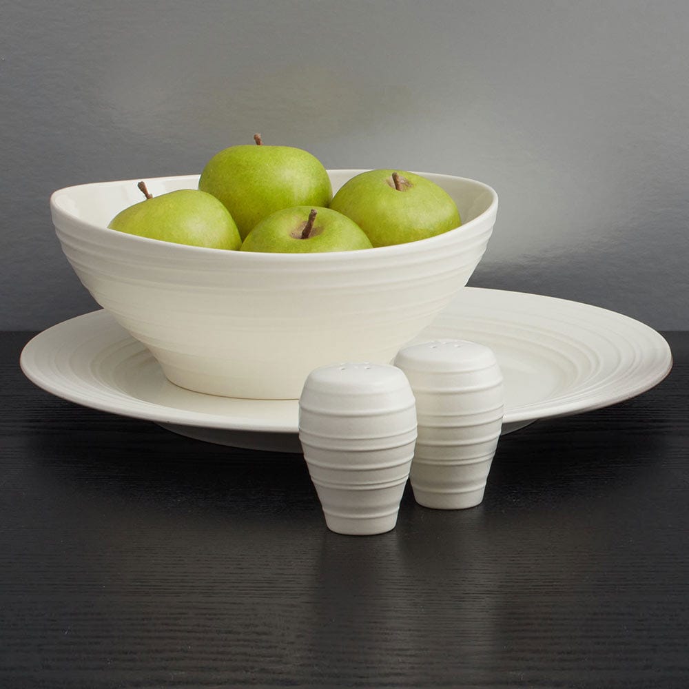 Swirl White Vegetable Bowl