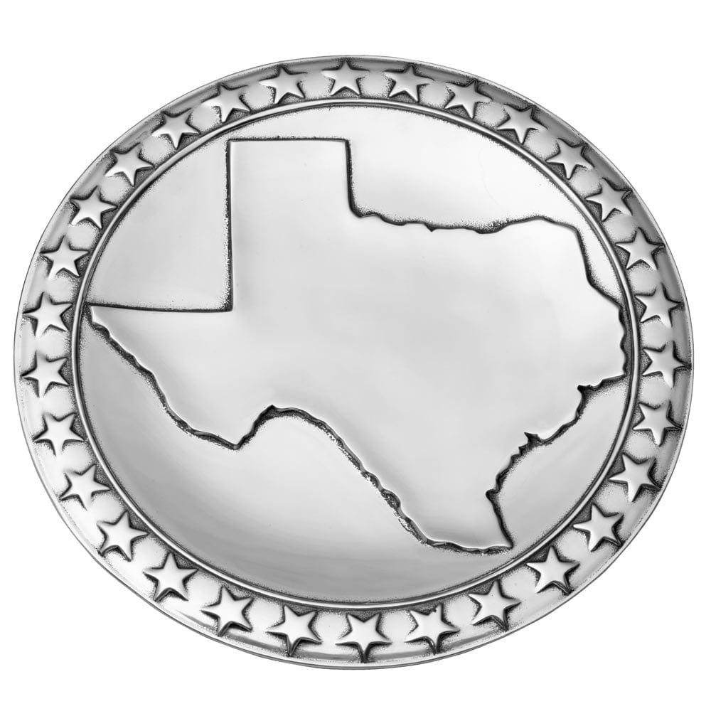 Texas Large Round Platter with Star Border