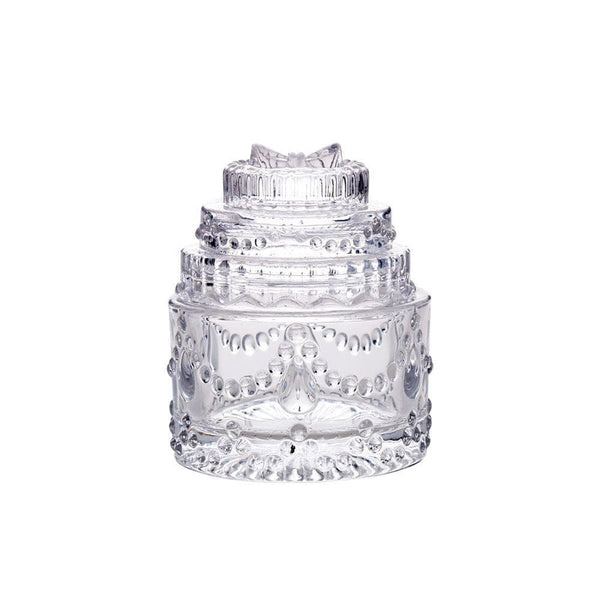 Tiered Wedding Cake Glass Covered Box