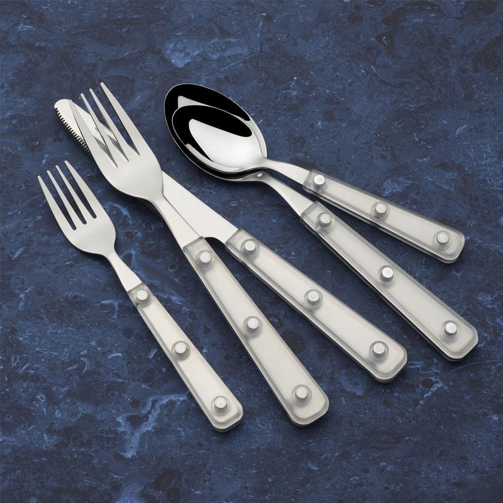 Translucent Clear 20 Piece Flatware Set, Service for 4