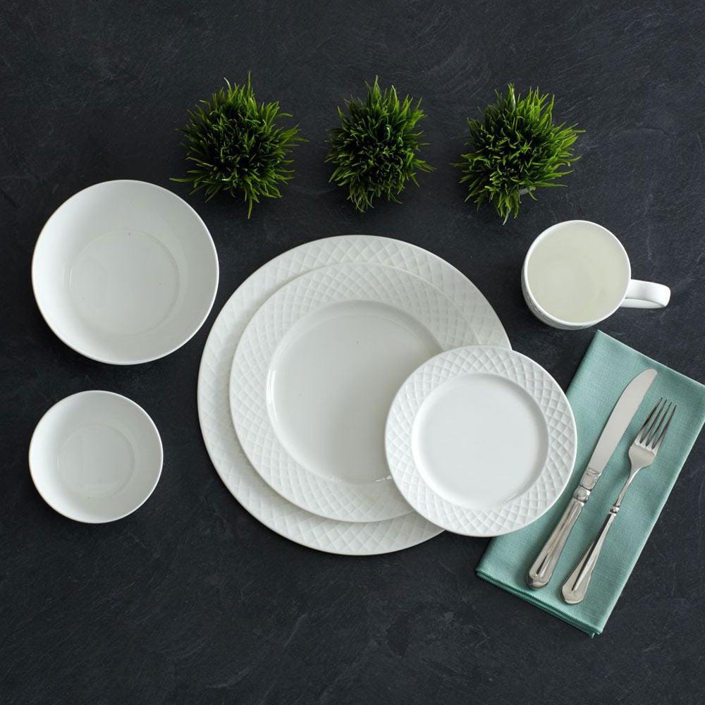 Trellis White Appetizer Plate