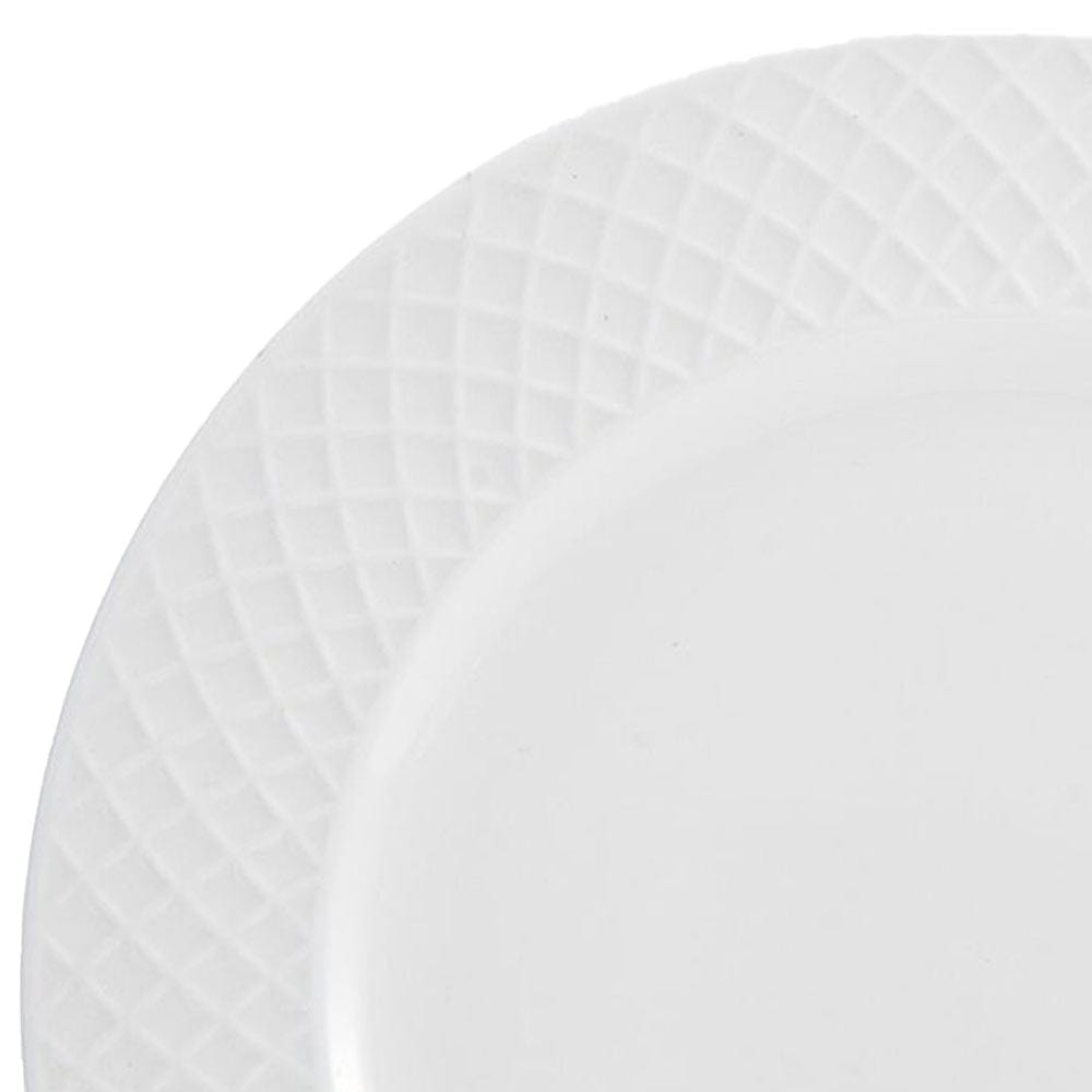 Trellis White 16 Piece Dinnerware Set