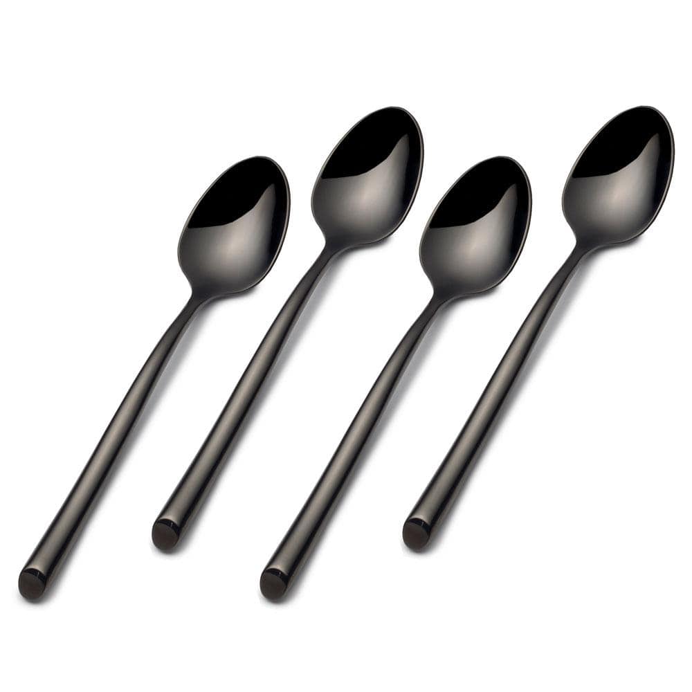 Wave Noir Forged Set of 4 Demitasse Spoons