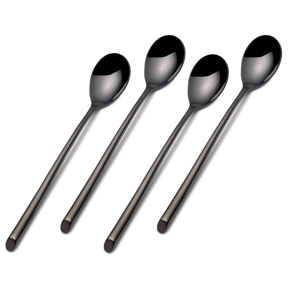 Wave Noir Set of 4 Iced Beverage Spoons