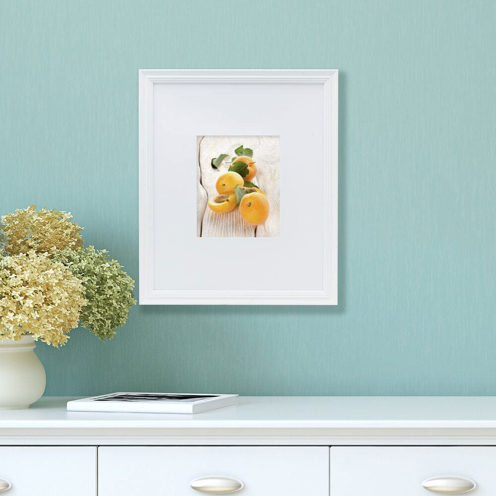 White 16 x 20 Gallery Frame, Matted to 8 x 10