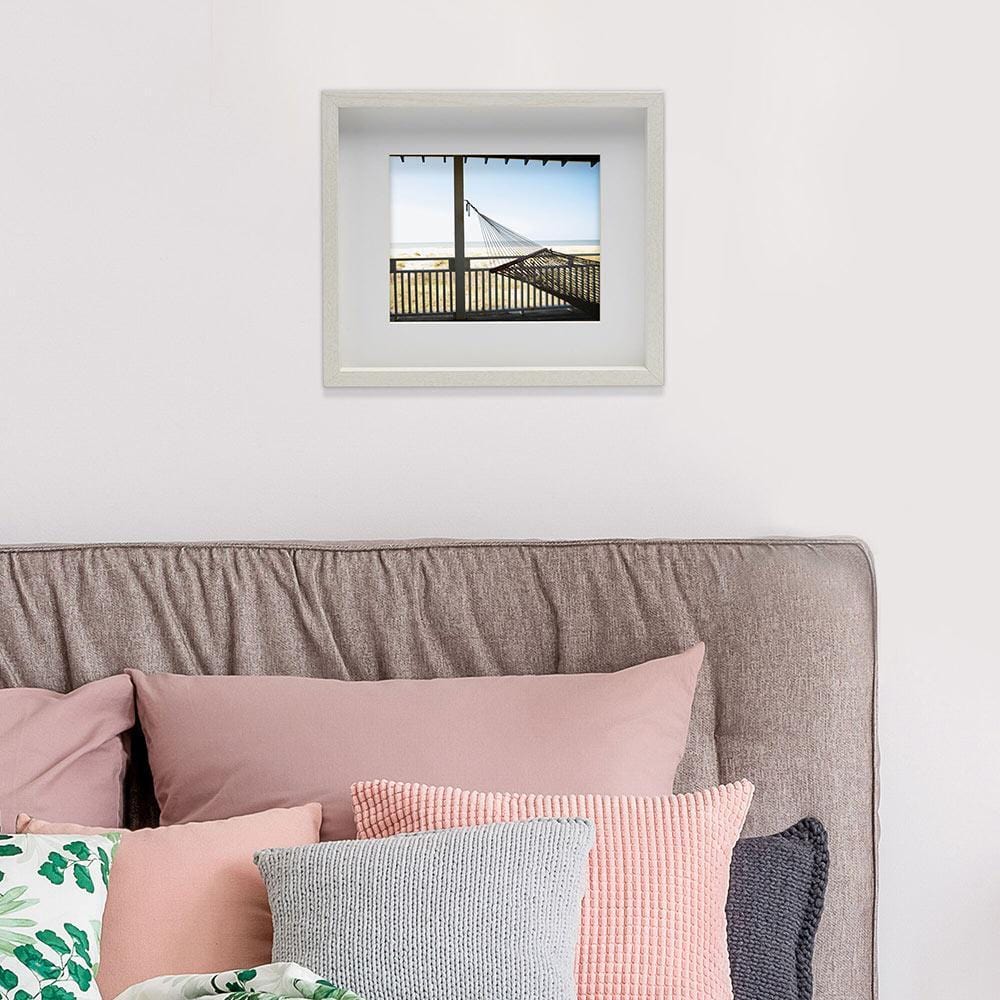 White 12 x 14 Gallery Frame, Matted to 8 x 10