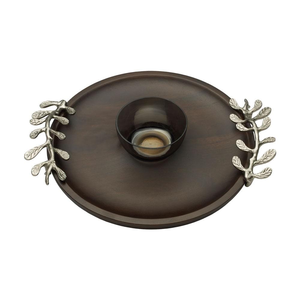 Wood and Metal Leaf Chip N Dip